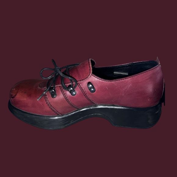 Dansko Womens Burgundy Janika Leather Round Toe Lace Up Oxford Shoes Size US 8.5 - Picture 6 of 6